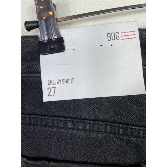 Urban Outfitters BDG 27 Cheeky Denim Shorts High Rise Cutt Off Washed Black - Picture 7 of 11